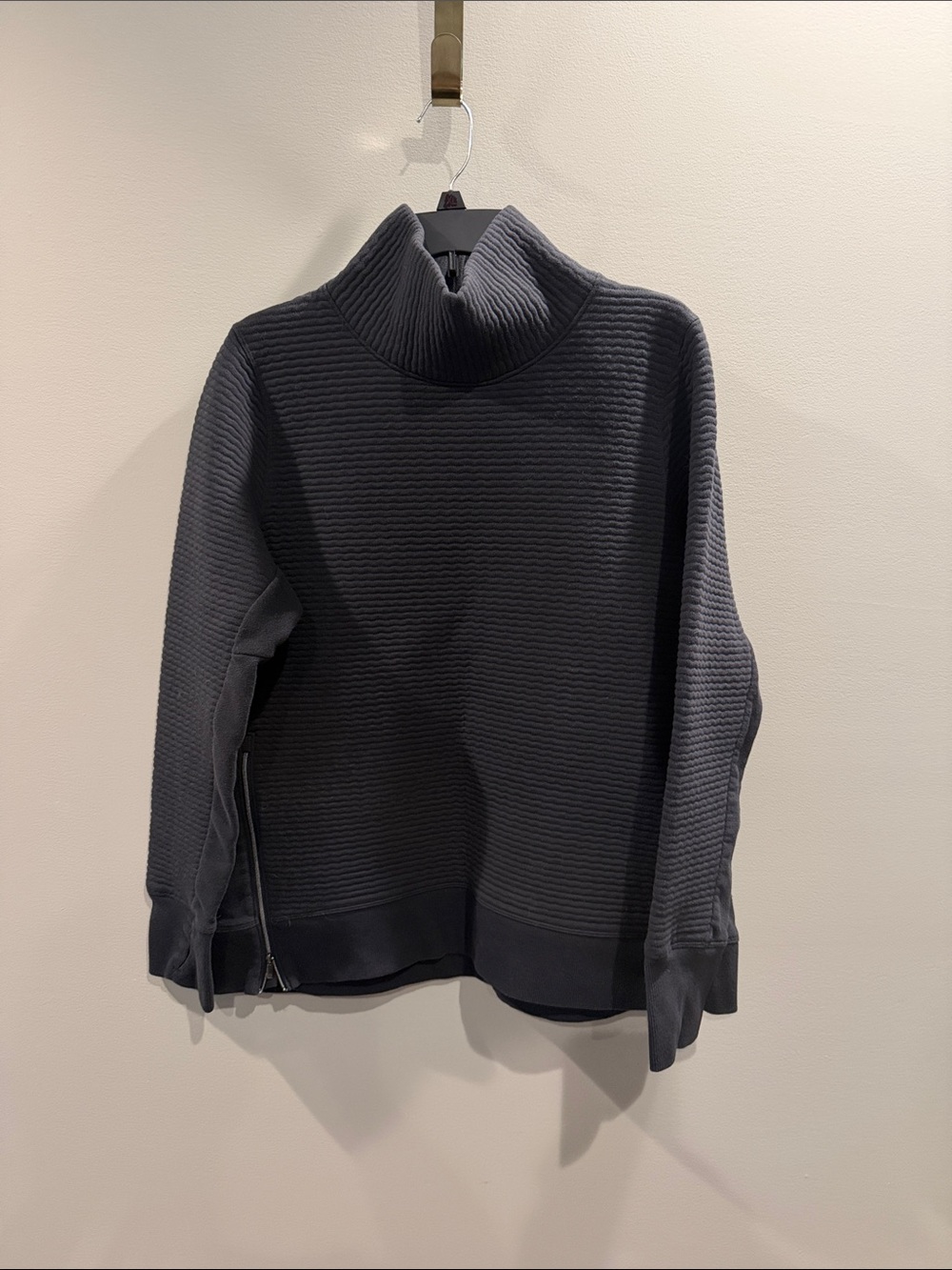 all in motion Women's BlackRibbed Turtleneck Sweater